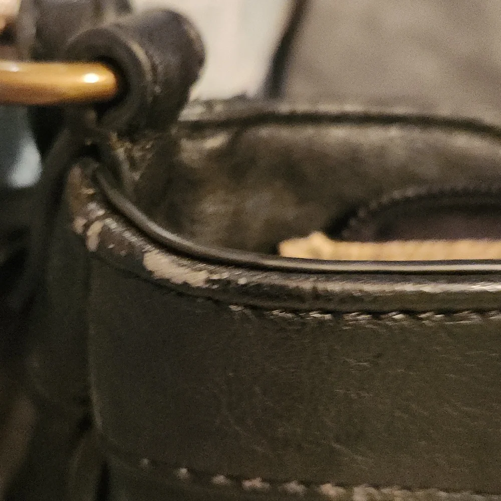 Miss Me black shoulder bag with gold & silver rivots - Picture 15 of 16